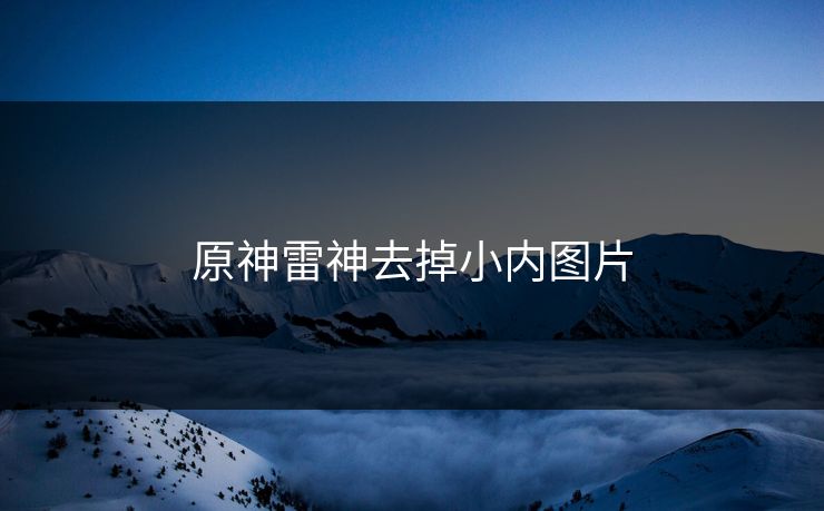 原神雷神去掉小内图片